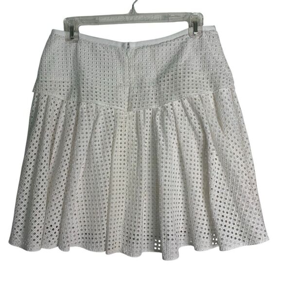 Rag & Bone Lakewood Eyelet Tiered Mini Skirt in White Size 4 - Picture 6 of 12